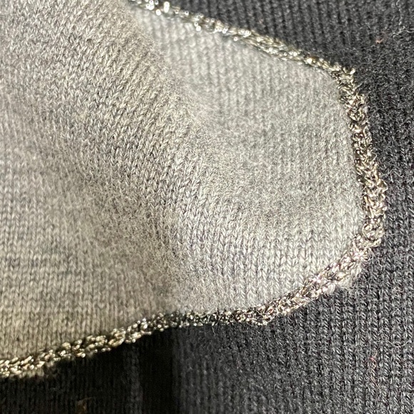 ALFANI geo 100% cotton sparkle zipper back sweater top - Picture 5 of 5